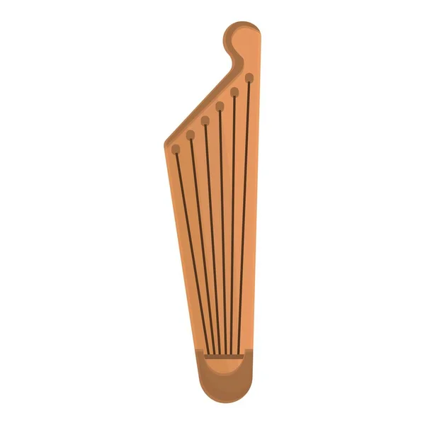 Kantele Icon Cartoon Vector Retro Music Chord String — Stock Vector