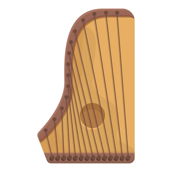 Gusli Instrumento Ícone Cartoon Vector Música Kanela Madeira Guitarra —  Vetores de Stock