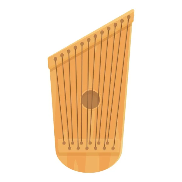 String Kantele Symbol Cartoon Vektor Musik Aus Finnland Akkordgitarre — Stockvektor