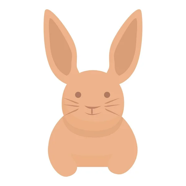 顔のウサギのアイコン漫画ベクトル ペット動物 哺乳類 — ストックベクタ