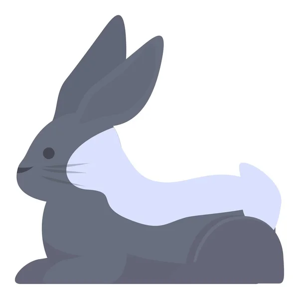 Schwarz Weißes Kaninchen Ikone Cartoon Vektor Ostertier Nettes Haustier — Stockvektor