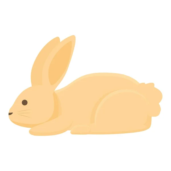 Müde Kaninchen Ikone Cartoon Vektor Nettes Haustier Erwachsene Säugetiere — Stockvektor