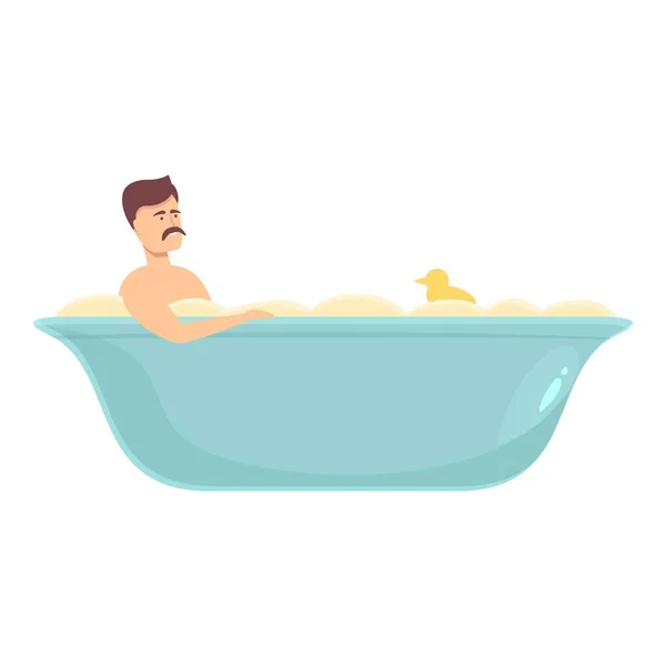 Spa Duck Bath Icon Cartoon Vector Water Warm Beauty Clean — Stock Vector