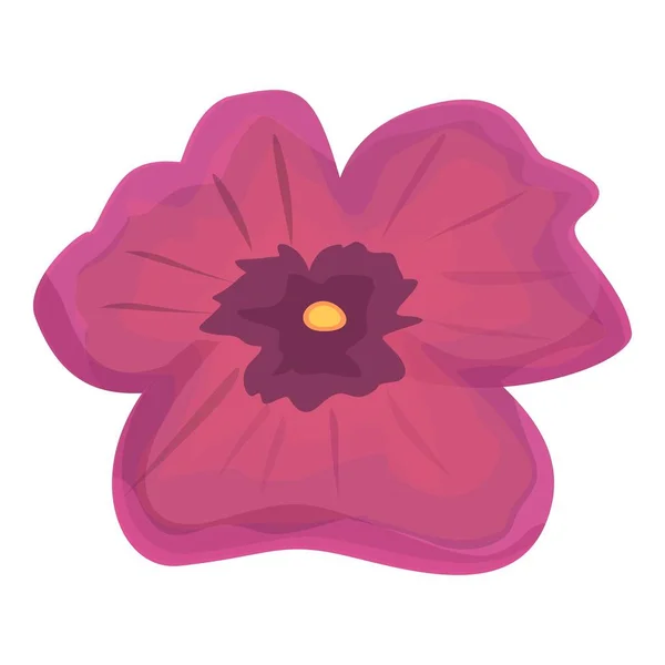 Red Pansy Flor Icono Vector Dibujos Animados Primavera Floral Lila — Vector de stock