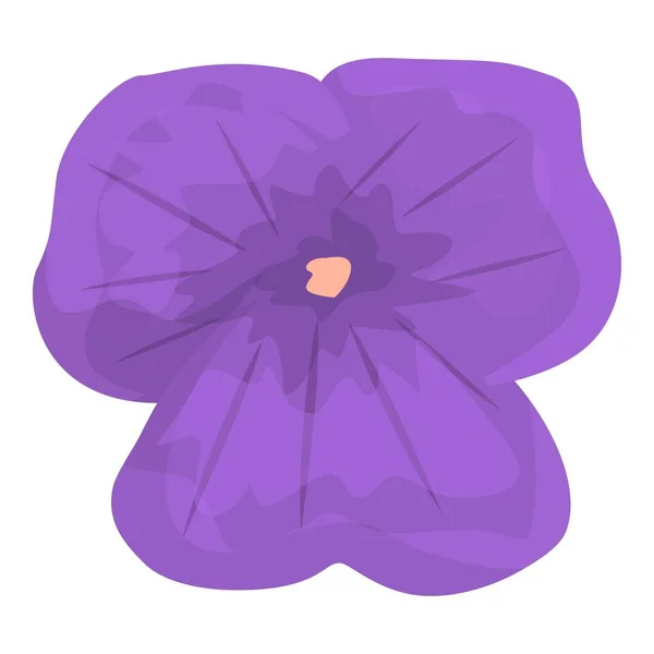 Icono Flor Violeta Vector Dibujos Animados Pansy Flores Primavera Salvaje — Vector de stock