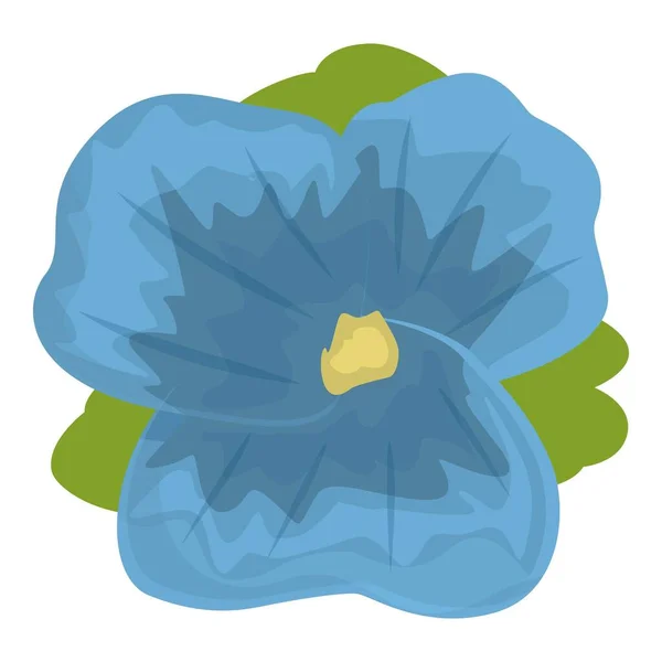 Flor Salvaje Azul Icono Vector Dibujos Animados Primavera Floral Esquina — Vector de stock