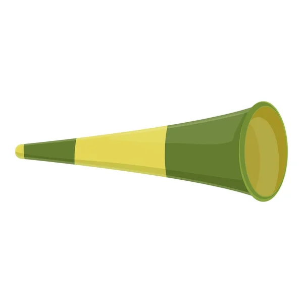 Icono Cuerno Vector Dibujos Animados Fútbol Vuvuzela Abanico Trompeta — Vector de stock
