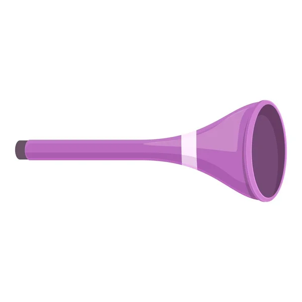 Vettore Dei Cartoni Animati Icona Tromba Calcio Ventilatore Vuvuzela Corno — Vettoriale Stock