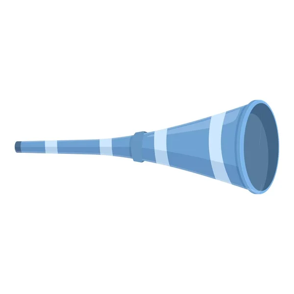 Vuvuzela Doublée Icône Vecteur Dessin Animé Cor Foot Ventilateur Trompette — Image vectorielle