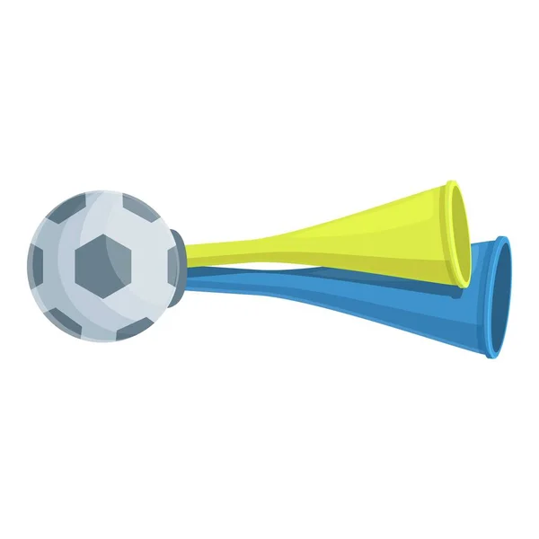 Stadium Vuvuzela Icon Cartoon Vector Horn Trumpet Sport Pipe — Stock Vector