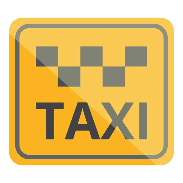 Táxi Sinal Ícone Cartoon Vetor Táxi Aplicativo Telefone —  Vetores de Stock