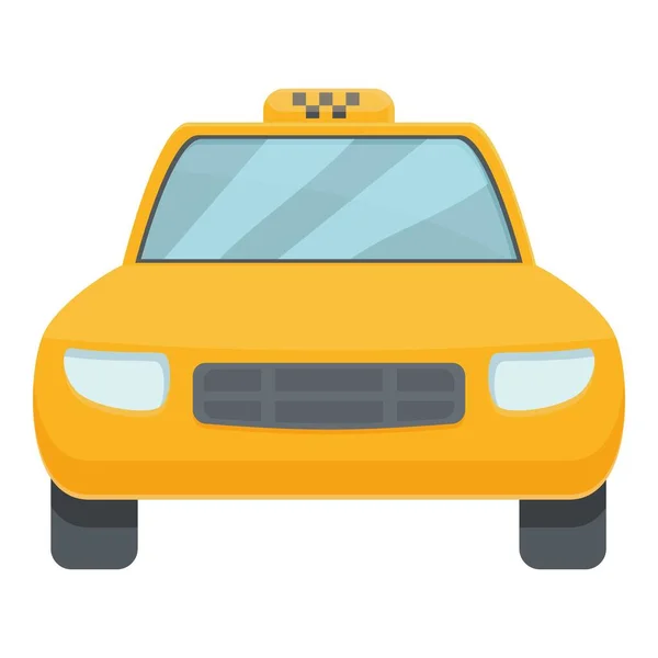 Taksi Arabası Karikatür Vektörü Taksi Uygulaması Arama Servisi — Stok Vektör