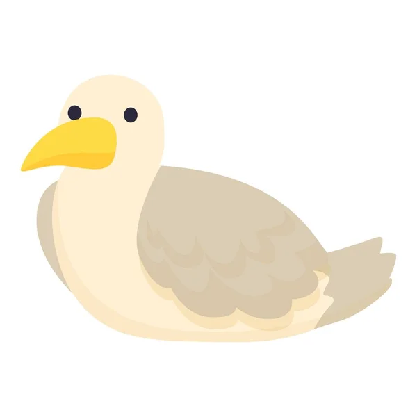 Relax Seagull Icon Cartoon Vector Sea Bird Sea Fly — Stock Vector