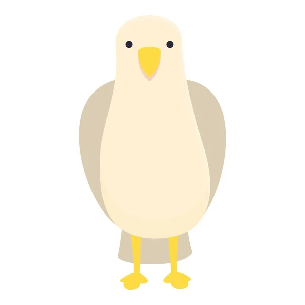 かわいい鳥のアイコン漫画のベクトル 海のフライ — ストックベクタ