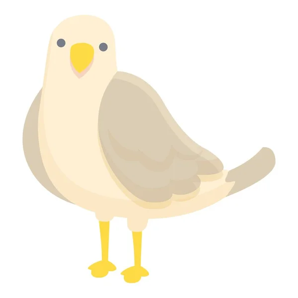 Schocked Zeemeeuw Pictogram Cartoon Vector Mariene Zee Vliegende Vogel — Stockvector