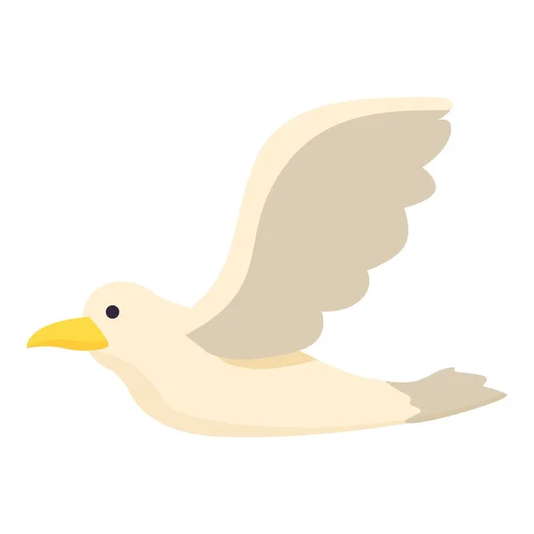 鳥のアイコンの漫画のベクトルを飛ぶ 海鳥だ — ストックベクタ