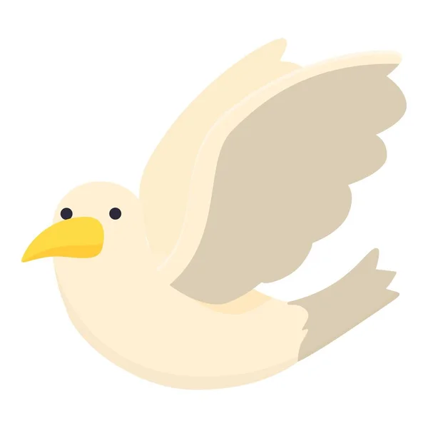 Fly Bird Icon Cartoon Vector Racek Mořský Beach Animal — Stockový vektor