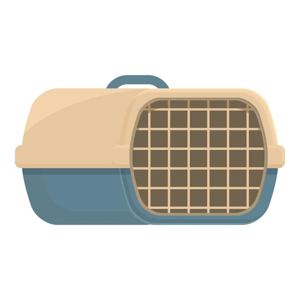 Ζωικό Κουτί Εικονίδιο Φορέα Κινουμένων Σχεδίων Κλουβί Σάκος Ταξιδιού — Διανυσματικό Αρχείο