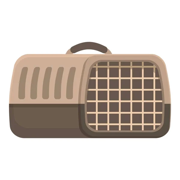 Travel Box Icon Cartoon Vector Pet Case Animal Bag — Stock Vector