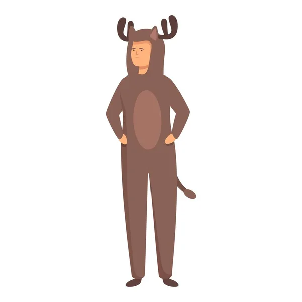 Deer Halloween Animal Costume Icon Cartoon Vector Funny Mascot Cute — Stock Vector