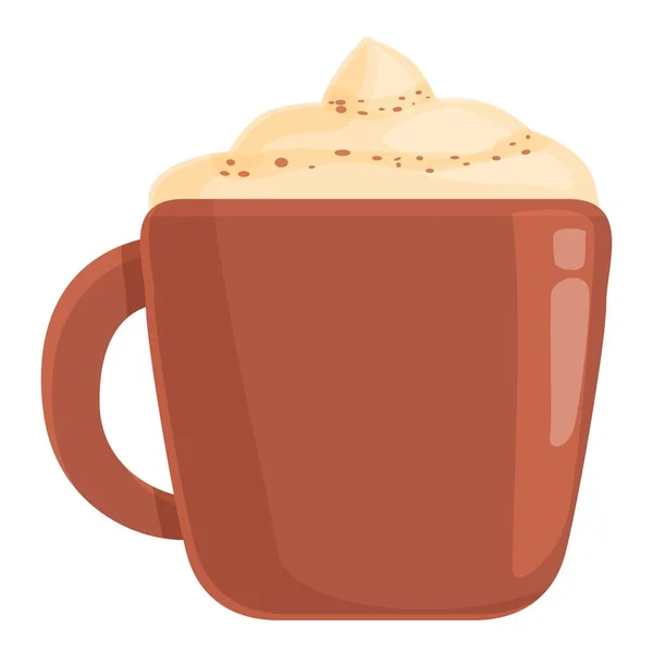 Spice Latte Icon Cartoon Vektor Herbstkürbis Kaffeetrinken — Stockvektor