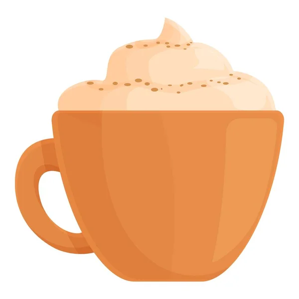 スパイスラテカップアイコン漫画ベクトル コーヒーを飲んで かわいいクリーム — ストックベクタ