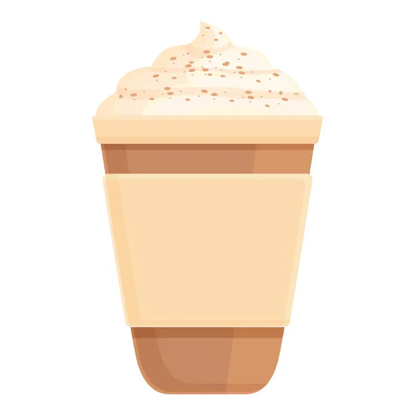 Baharat Kahvesi Ikonu Çizgi Film Vektörü Latte Içkisi Yemek Tatlısı — Stok Vektör