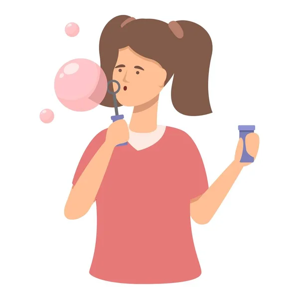 Bubble Game Icon Cartoon Vector Sabun Anak Main Busa - Stok Vektor