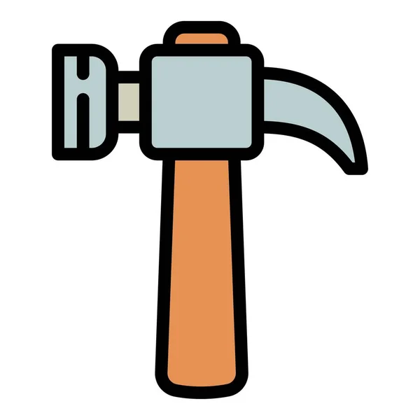 锤图标轮廓矢量 木匠工具 修理工工具 — 图库矢量图片