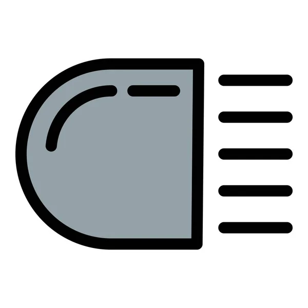 Car Headlight Icon Outline Vector Auto Part Disc Tool — Stock Vector