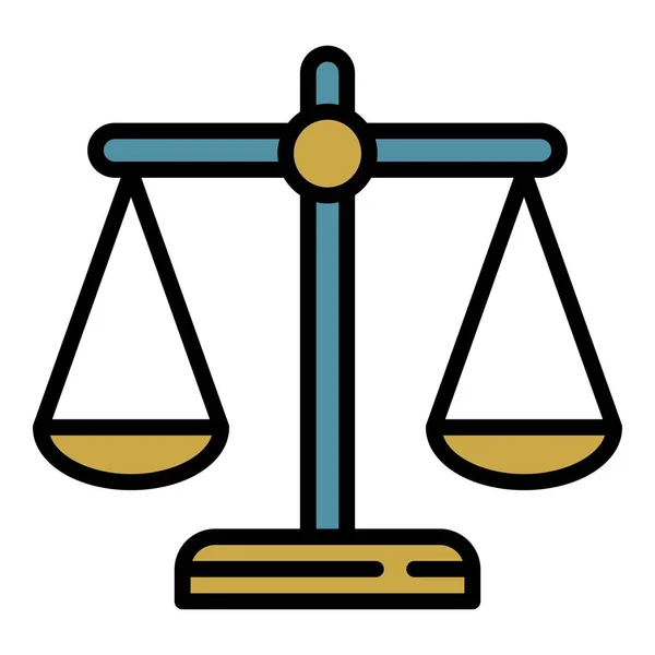 Ikona Balansu Sprawiedliwości Policji Przedstawia Wektor Prawo Bezpieczeństwa Strażnik Biura — Wektor stockowy