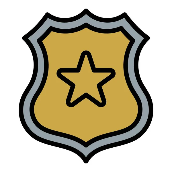 Ikona Gwiazdy Wskazuje Wektor Element Prawa Stanowisko Straży — Wektor stockowy
