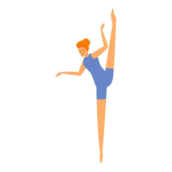 Acrobat Icono Entrenamiento Vector Dibujos Animados Bailarina Circo Arte Deportivo — Archivo Imágenes Vectoriales