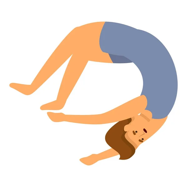 Gymnaste Icône Dessin Animé Vecteur Danseuse Aérienne Profil Festival — Image vectorielle