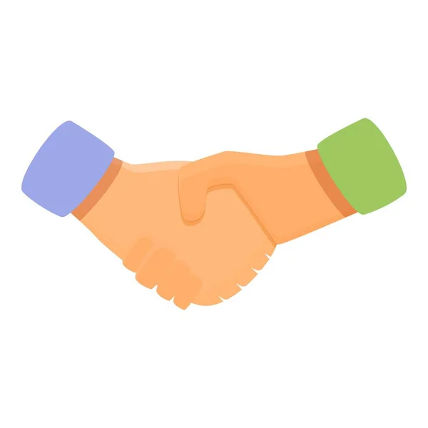 Handschlag Symbol Cartoon Vektor Vertrauen Sie Dem Geschäft Gemeinschaftsfreund — Stockvektor