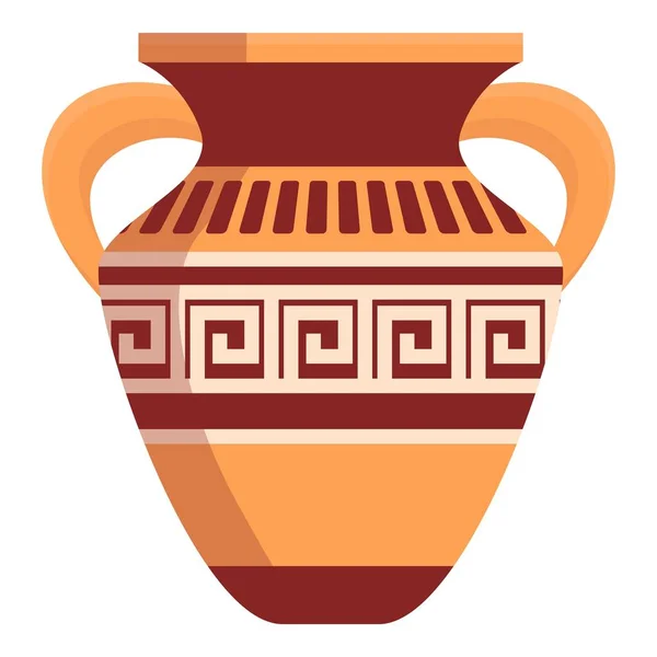 Antike Griechische Vase Symbol Cartoon Vektor Roms Geschichte Kunstkeramik — Stockvektor