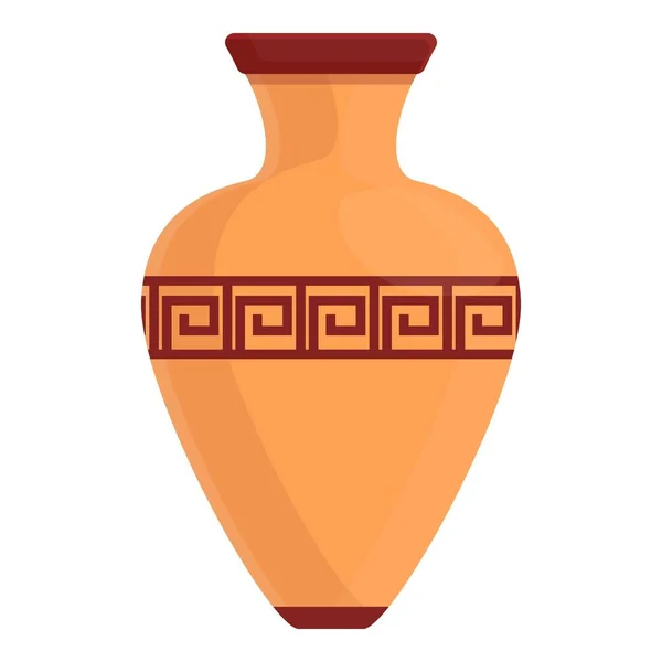 Řecká Váza Ikona Karikatura Vektor Historie Říma Klasika Soch — Stockový vektor