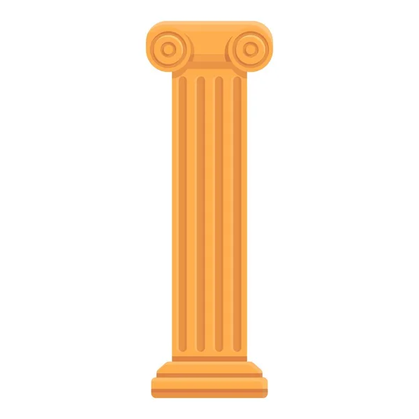 Columna Roma Icono Vector Dibujos Animados Historia Antigua Forma Antic — Vector de stock