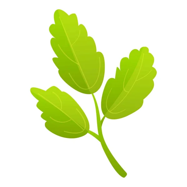 Persil Icône Dessin Animé Vecteur Plante Feuilles Herbes Fraîches — Image vectorielle