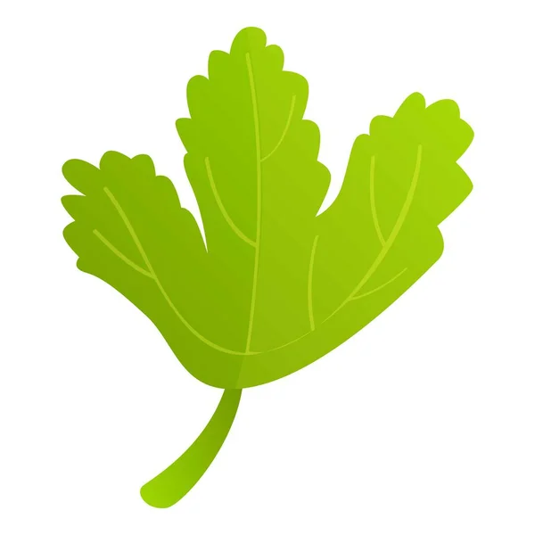 Petrezselyem Növény Ikon Rajzfilm Vektor Friss Gyógynövény Természeti Élelmiszer — Stock Vector