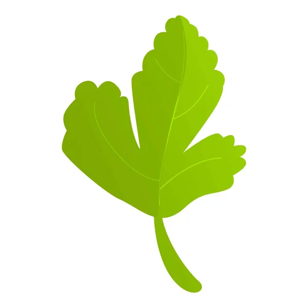Grön Persilja Ikon Tecknad Vektor Växtlöv Ört Färsk — Stock vektor