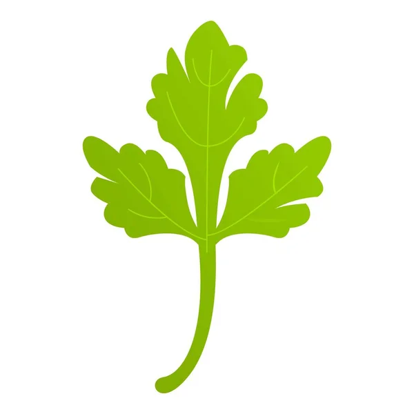 Vetor Desenho Animado Ícone Folha Salsa Fresca Planta Ervas Natureza — Vetor de Stock