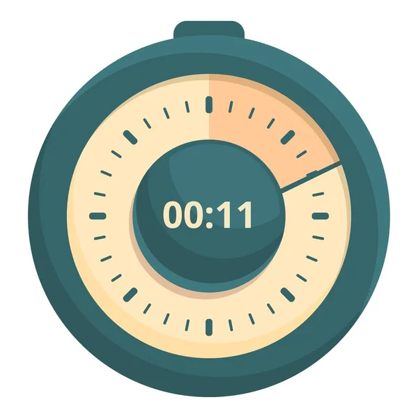 Mano Icono Cronómetro Vector Dibujos Animados Reloj Temporizador Tiempo Parada — Vector de stock