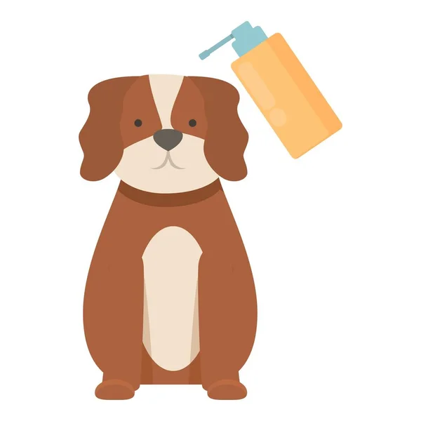 犬洗浄アイコン漫画ベクトル スパ動物 シャワーペット — ストックベクタ