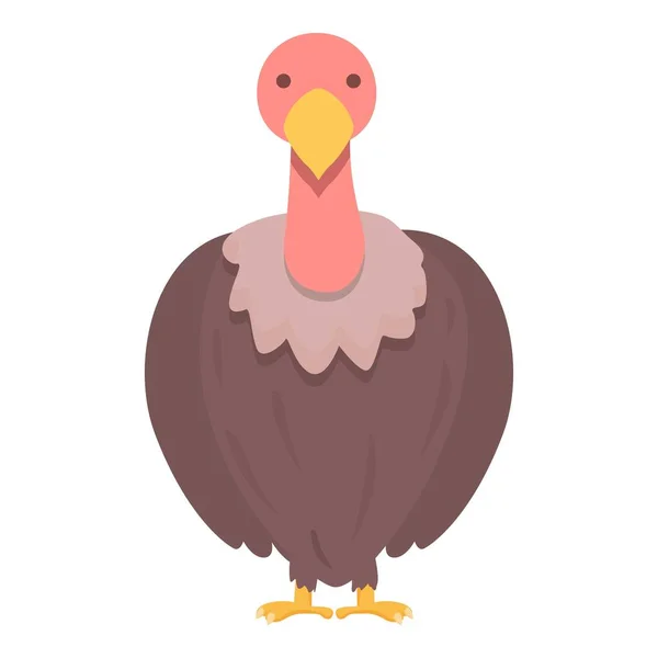 Vettore Dei Cartoni Animati Dell Icona Dell Avvoltoio Orientale Uccello — Vettoriale Stock