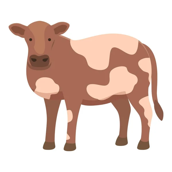 Корова Яловичина Значок Мультфільм Вектор Ясо Бика Поле — стоковий вектор