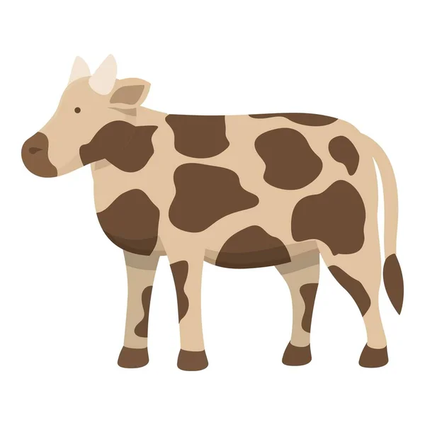 Ícone Vaca Holandesa Vetor Desenho Animado Animal Quinta Leite —  Vetores de Stock