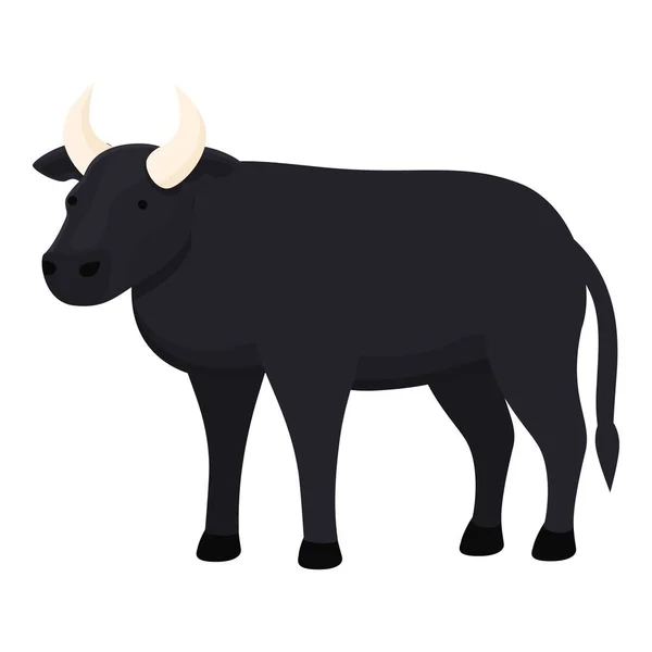 Ikona Krowy Hodowlanej Wektor Kreskówki Zwierząt Gospodarskich Pole Wołowe — Wektor stockowy
