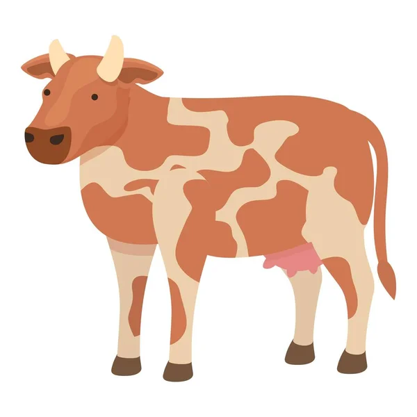 Садова Корова Значок Мультфільм Вектор Молочна Тварина Молочна Трава — стоковий вектор