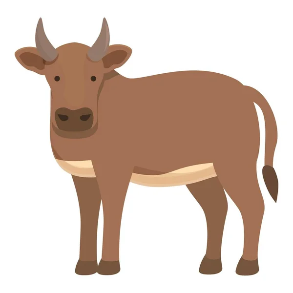 雌性奶牛图标动画病媒 农场品种 小动物 — 图库矢量图片